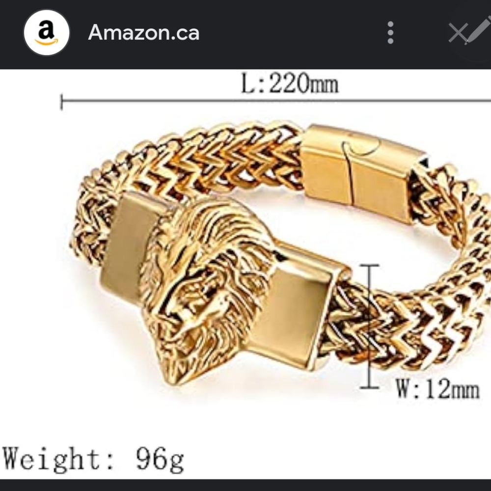 Lioness Gold Lion Head Chain Bracelet - Picture 12 of 16
